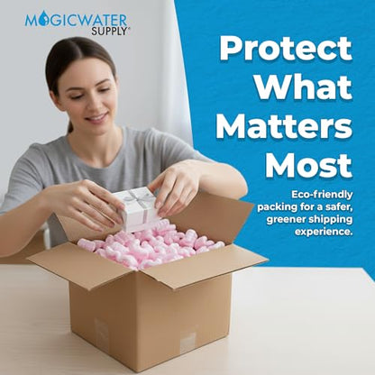 Magicwater Supply - .5 Cu Ft - Pink Packing Peanuts - Anti-Static S Shaped Cushion for Shipping, Void Filling & Storage - Protect Your Goods (Pack of 2) - size: 1/2 Cu Ft (Pack of 2)