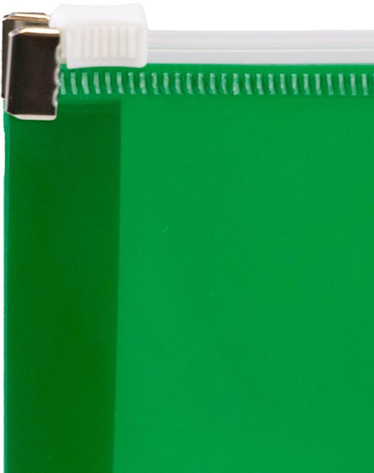 JAM PAPER Plastic Envelopes with Zip Closure - Letter Booklet - 9 3/4 x 13 - Green - 3/Pack - color: Green, size: Letter Size - 3 Pack