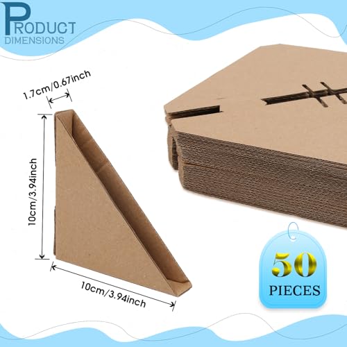 50 Pack Cardboard Corner Protectors 3.93" Side Length 0.66" ID - size: 3.93"×0.66"