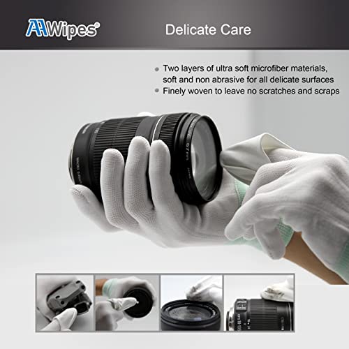 AAwipes Cleanroom Microfiber Wipes 4"x4" Knitted Superfine (400 Counts/Bag, 180gsm, Polyester-Polyamide, #MF18004) High-End Lint Free Cloths for Fiber Optics, Laser Sealed Edge, Class 100 Cloths - size: 4"X4" 400 Wipes