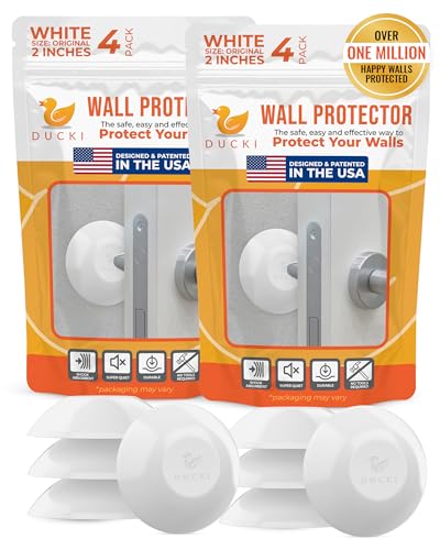 Door Stoppers Wall Protector 2", Reusable & Self Adhesive - 8 Pack White - color: White, size: 2 inch (8 Pack)