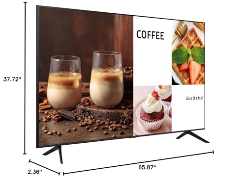 SAMSUNG 75-Inch Class Crystal UHD 4K BEC-H Series HDR Pro TV w/ 3D Surround Sound, PurColor, Contrast Enhancer, Use for Digital Signage Displays, Commercial TV, Alexa Built-In (LH75BECHLG, 2023 Model) - size: 75-inch, style: 2023 Version