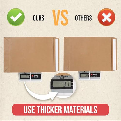 9.4" x 13.2" Expandable Envelopes Large Kraft Envelopes - color: Kraft, size: 25