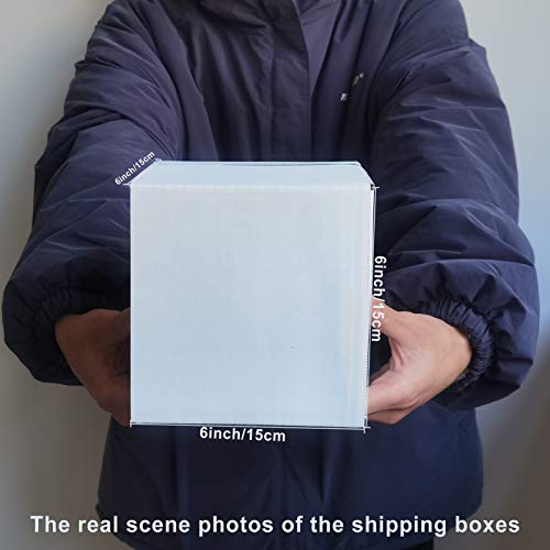 Calenzana 6x6x6 Inches Shipping Boxes Set of 25, White Corrugated Cardboard Box for Packing Mailing Small Business - size: 6x6x6, style: 25 Pack