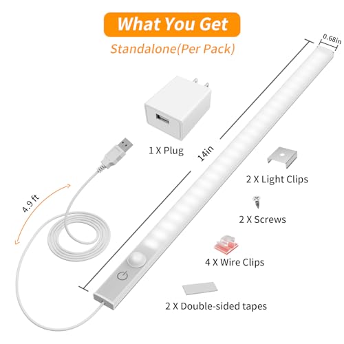 USB Plug-in Motion Sensor Light, ON/Night/Day Modes, Bright&Dimmable - color: Cool White, size: 2 * 1-Bar