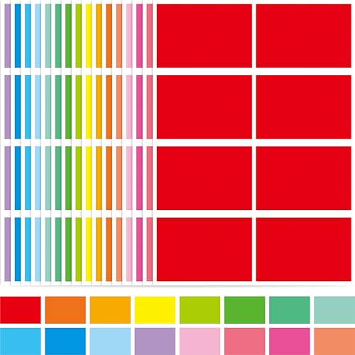 256 Color Coding Labels, 16 Colors Blank Stickers Rectangular Labels 3 x 2”, Colored Assorted Sticker for Marking Projects, Boxes, Jars, Storage Containers, Files - size: 3” x 2”