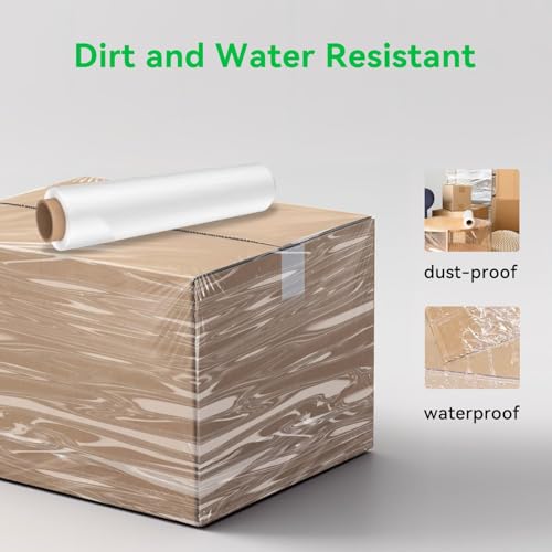 18in Stretch Wrap Roll, Heavy Duty 3000ft Shrink Wrap, Pallet Wrap 4 Pack - size: 18in-Clear-4Pack-3000ft
