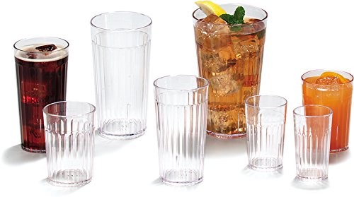 Carlisle FoodService Products Bistro Tumbler Plastic Tumbler for Restaurants, Catering, Kitchens, Plastic, 8.4 Ounces, Clear, (Pack of 72) - style: 8 oz (Case of 72)