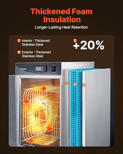 VEVOR Electric Hot Box Food Warmer, 5-Tier Commercial Warming Cabinets - size: 5-Tier