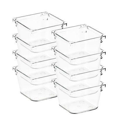 8 Pack Drawer Organizers, 3"X 3" Clear Acrylic Storage Bins - size: 3"X 3"