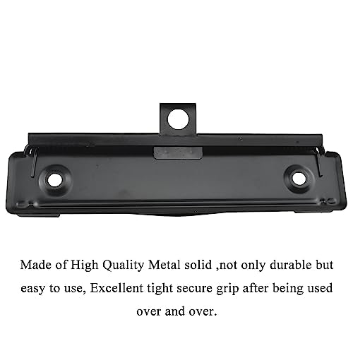 HAHIYO 4.72 Inches Black Metal Mountable Clipboard Clips - 5 Pack, Durable Spring Loaded Clip with Rubber Grips, Hanging Hole and Rivets - Document File Wood Plastic Clip Board for Office School Home - style: Black-4.72in-5p