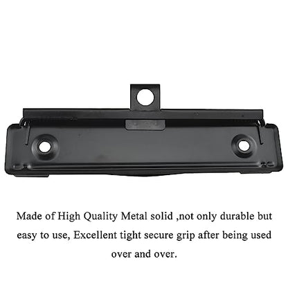 HAHIYO 4.72 Inches Black Metal Mountable Clipboard Clips - 5 Pack, Durable Spring Loaded Clip with Rubber Grips, Hanging Hole and Rivets - Document File Wood Plastic Clip Board for Office School Home - style: Black-4.72in-5p