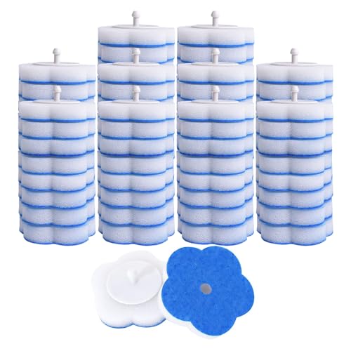 Topo Bear Toilet Bowl Wand Refills 80 Pcs Disposable Toilet Brush Cleaning Sponges Heads Not Compatible with Other Wand - size: 80 Refills