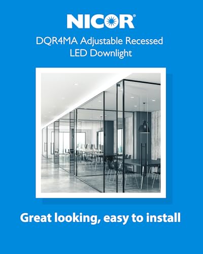 NICOR Lighting 4" White Square Multi-Adjustable Recessed Selectable LED Downlight (DQR4MA2120S9WH)
