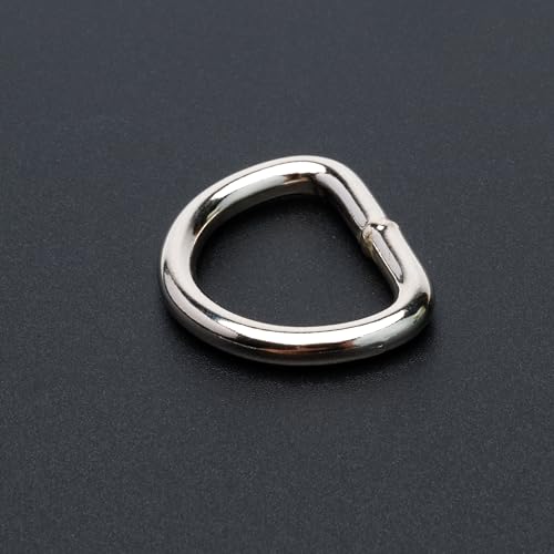 Country Brook Design - Welded D-Rings (3/4 Inch) - color: Nickel Plated, size: 10 (Pack of 1)