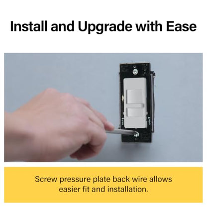 Legrand 450W Wide Slide LED Dimmer Light Switch Single-Pole Tri-Color 1Pack - size: 1 Count (Pack of 1)