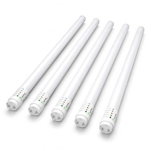 E2 Lighting 4ft T8 LED Bulbs, 18W LED Fluorescent Tube Replacement - color: 5000k, size: 4 Feet