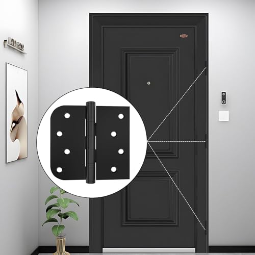 Ball Bearing Door Hinges, 4 x 4 Inch Stainless Steel Matte Black, 3 Pack - color: Matte Black - 03, size: 4 inch - 3 pack