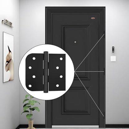 Ball Bearing Door Hinges, 4 x 4 Inch Stainless Steel Matte Black, 3 Pack - color: Matte Black - 03, size: 4 inch - 3 pack