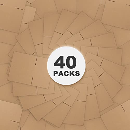 CRUGLA 40 Packs Shipping Boxes 8x6x4, Cardboard Boxes for Small Business, Corrugated Mailing Box Bulk for Packaging - size: 8x6x4 Inch