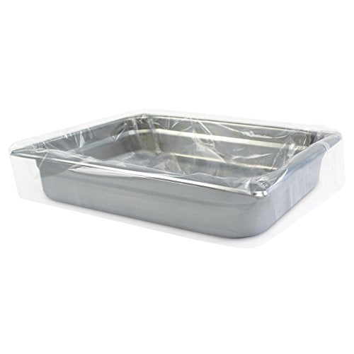 PanSaver Hotel Clear Pan Liners for Easy Clean Up - Disposable Buffet Pan Liners, Ovenable up to 400F (Half Pan Liner - 12.5 x 5.5 in) - size: 12.5 x 5.5 IN, style: Half Pan