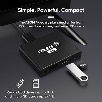 NEUMI Atom 4K Digital Media Player for USB and SD Cards (Renewed)
