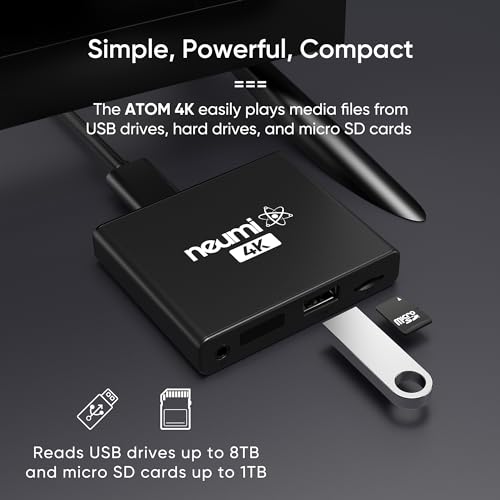 NEUMI Atom 4K Digital Media Player for USB and SD Cards (Renewed)