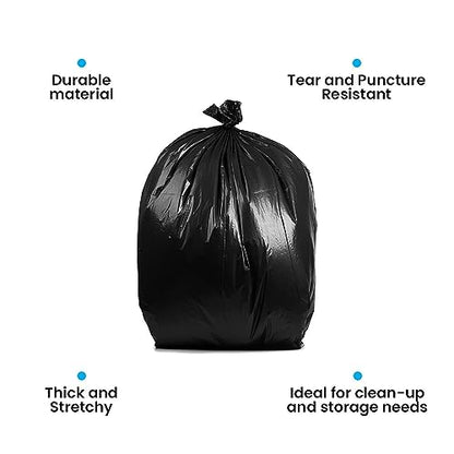 PlasticMill Contractor Bags Heavy Duty, 100-Gallon, Black, 10-Count - color: Black