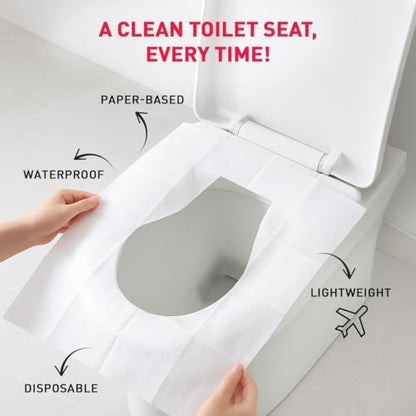 PeeBuddy Disposable Paper Toilet Seat Covers (Pack Of 80) | No Direct Contact with Unhygienic Seats| Easy To Dispose| Nature Friendly| Must Have For Women - size: 80 Seat Covers