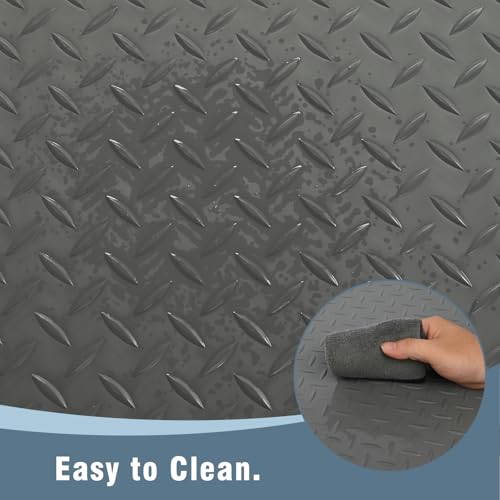 Anti Fatigue Mats Industrial 3' x 5' 15/16" Thick Ergonomic Standing Mat Commercial Heavy Duty Diamond Plate Shop Floor Mat Helps Relieve Back and Leg Soreness, Grey - size: 3' x 5'