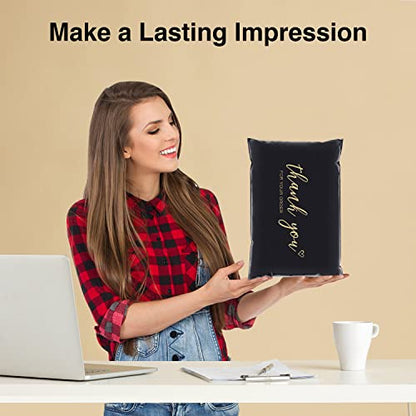 JinRuiKJ Thank You Poly Mailers 6x9 Inch, 100 PCS, Black - color: Black, size: 6*9inch 100pcs