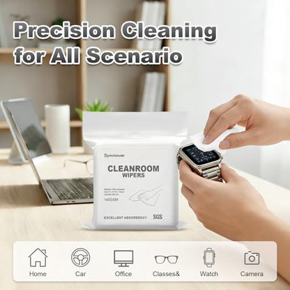 Cleanroom Cloth Wipes 4"x4",140GSM,Bag of 400 Pcs - size: 4" x 4" (Pack of 400)