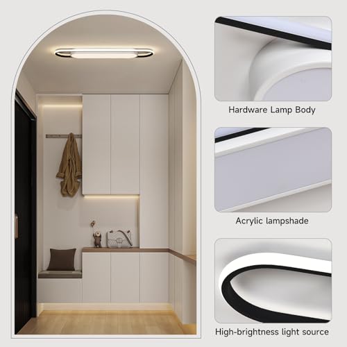 3Ft Smart LED Ceiling Lighting,50W High Brightness Linear Flush Mount Light Fixture,36.2" Dimmable Led Ceiling Lamp with Remote Control for Kitchen,Garage,Hallway,Laundry,Study Room. - color: Dimmable (3000K -6500K), size: 3FT (36.2 Inch / 92cm)