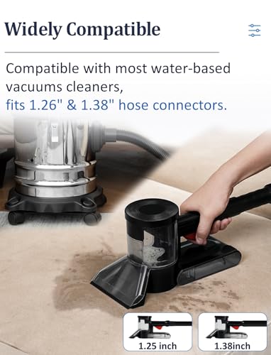 Sub Surface Carpet Extraction Vacuum Attachments for Water Wet Extractor Vac Cleaners, Stain Remover Deep Cleaning Rug Shampooer Tools for Sofa, Rug, Car Seats – Spray & Extract Stains Easily