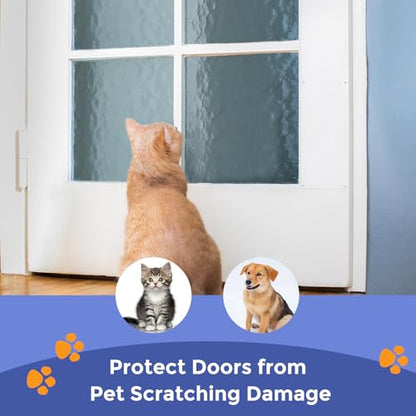 2 Pcs Push Door Plate - 3.3 x 15 Inches Door Push Plate (White) - color: White