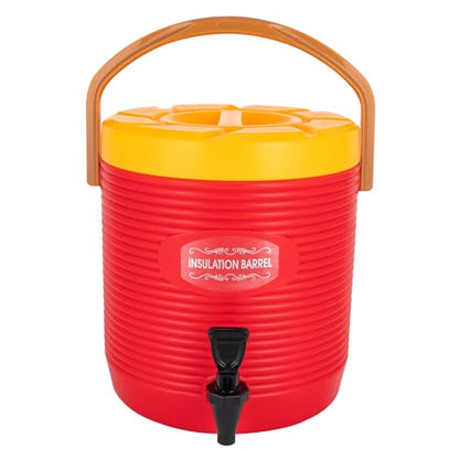 Stainless Steel Beverage Dispenser Insulated Container with Faucet Cooler with Drink Dispensers Cold and Hot Drink Dispenser for Milk Tea, Juice, Coffee 2.91 Gal Capacity (Red) - color: Red, size: 13L
