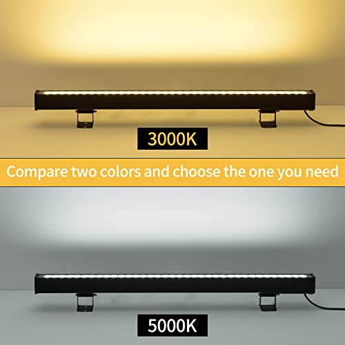 JSN&PC LED Wall Washer Light 36W IP65 Waterproof Black Housing Outdoor Light for Advertising Boards, Billboard,Building Commercial Lighting (White 5000-5500K) - color: White(5000K)