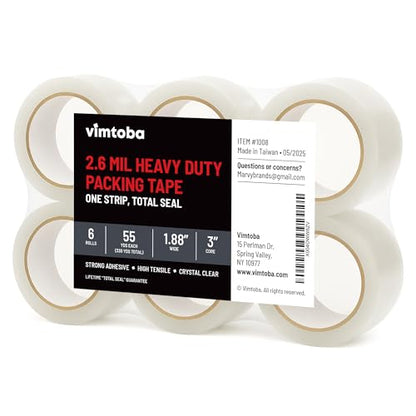 Vimtoba 2.6 Mil Heavy-Duty Packing Tape – Industrial Strength