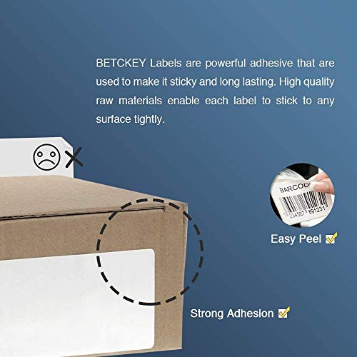 BETCKEY 4" x 6" (102 mm x 152 mm) Shipping Thermal Label, 6 Roll/1500 Label - color: 06-rolls (1500 Labels)