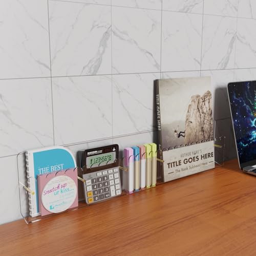 Brochure Holder Wall Mount, 2 Pack Acrylic Modular Flyer with Adjustable Magnetic Golden Bolt, Wavy Lace Pamphlet Display Stand for Organizer Trifold Flyer, Document, Leaflet, 5 Slots - color: 5 Slots