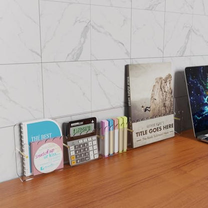 Brochure Holder Wall Mount, 2 Pack Acrylic Modular Flyer with Adjustable Magnetic Golden Bolt, Wavy Lace Pamphlet Display Stand for Organizer Trifold Flyer, Document, Leaflet, 5 Slots - color: 5 Slots