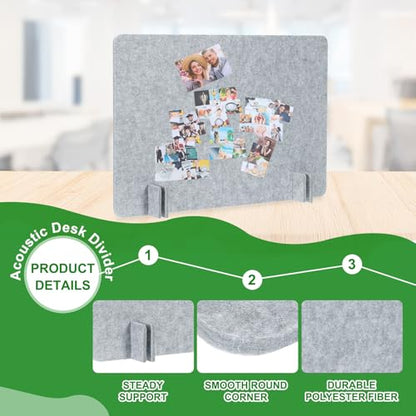 PATIKIL Desk Dividers 24" x 16",with 4Pcs Support Feet, Cement Gray Style B - color: Cement Gray Style B, size: 24" x 16"
