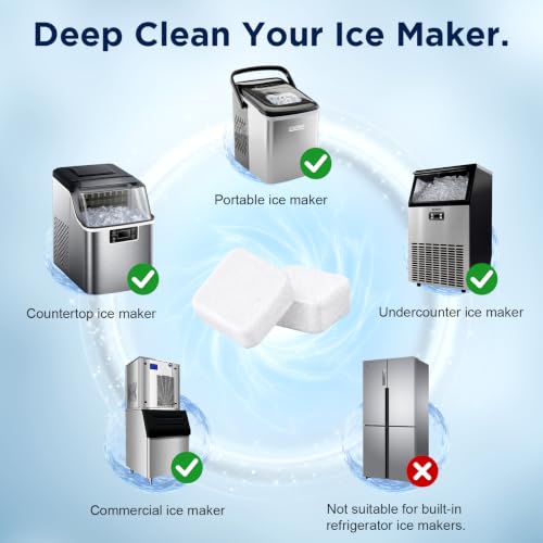Ice Machine Cleaner Descaler Tablets,15-Pack Starter Kit