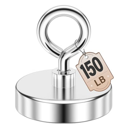 FINDMAG 150 LBS Fishing Magnet, 1.42 Inch Neodymium Pickup Magnet - size: 1.42 inches (36mm)