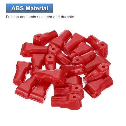 uxcell 50pcs Peg Hook Locks Stop Locks, 4mm ABS Pegboard Display Hook Security Lock, Anti Sweep Theft Stop Locks for Retail Shop and Shopping Center Pegboard Display, Red - color: Red