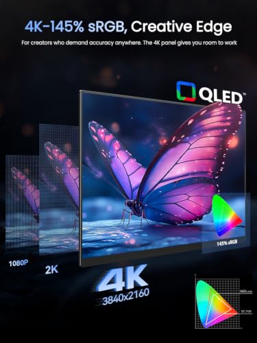 UPERFECT Portable Monitor 4K 120HZ QLED 17.3", 0.1ms Gaming Monitor - size: 17.3"
