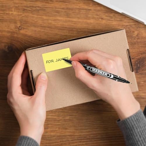Yellow Thermal Labels 3 ×5 Inch Waterproof Vinyl Stickers 300 PCS - color: Yellow