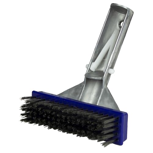 Poolmaster 5-Inch Stainless Steel Pool Algae Detail Brush, Heavy-Duty Aluminum Back, for Gunite Concrete Pools and Spas, Small Narrow Head for Corners, Steps and Tight Areas - size: 5-Inch