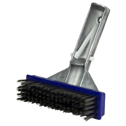Poolmaster 5-Inch Stainless Steel Pool Algae Detail Brush, Heavy-Duty Aluminum Back, for Gunite Concrete Pools and Spas, Small Narrow Head for Corners, Steps and Tight Areas - size: 5-Inch