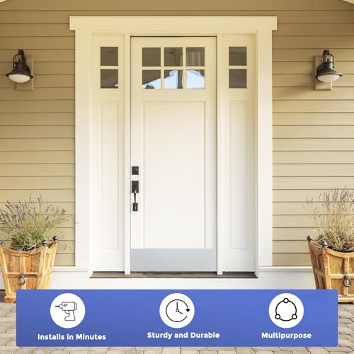 2 Pcs Door Kick Plates - 6x30 Inches Kick Plates,Glittered Silver - color: Glittered Silver, size: 6 x 30 Inch
